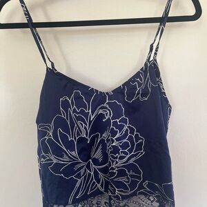 Navy Floral Women's Pajama Set